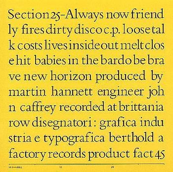 Section 25 'Always Now' 5xLP